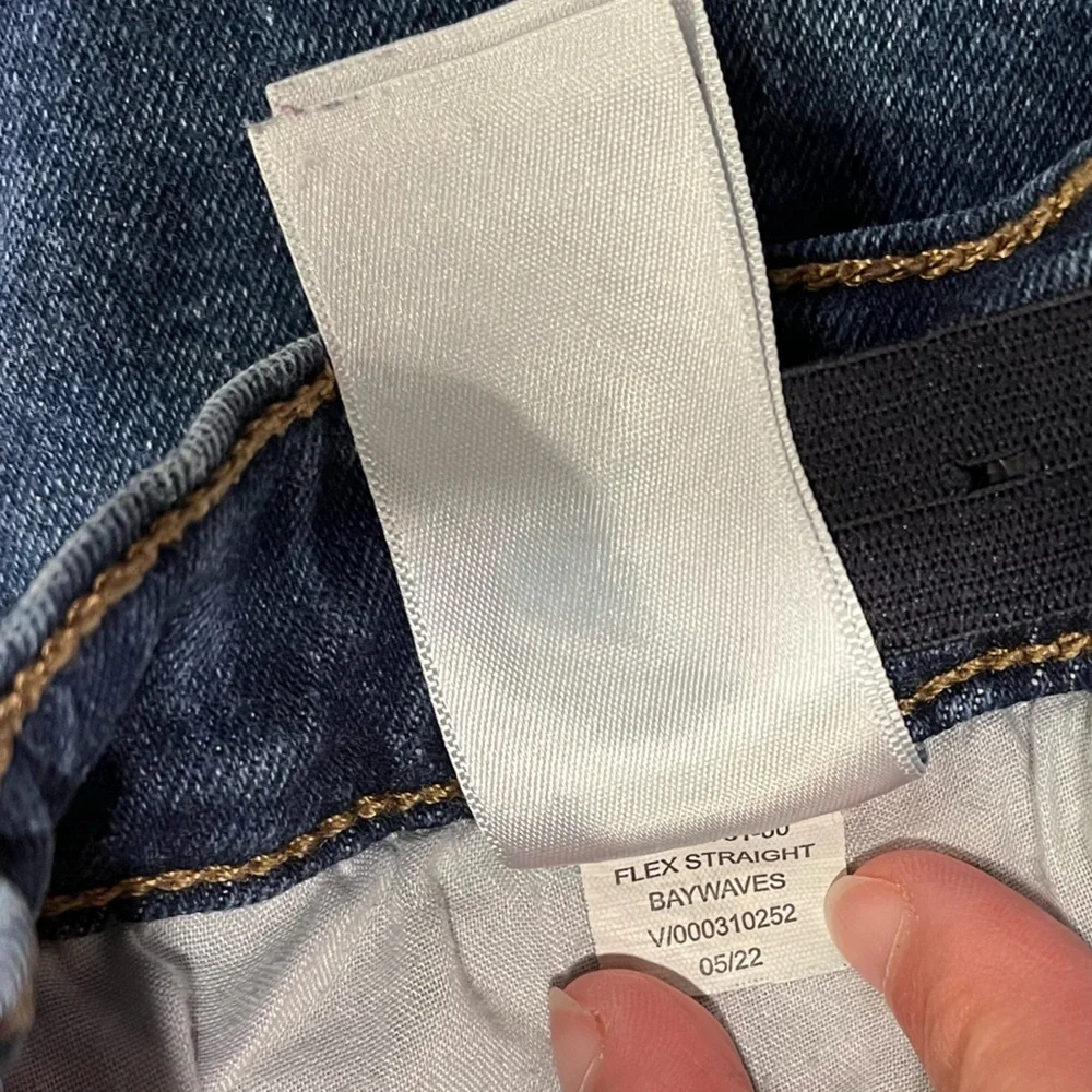 Two Pairs Boys Old Navy Dark Wash Straight Adjustable Waist Jeans Size 16 VGUC